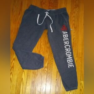 Abercrombie Gray Sweatpants with Red Logo